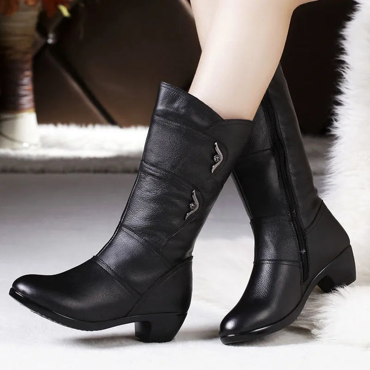 Women's Knee-High Side Zip Boots