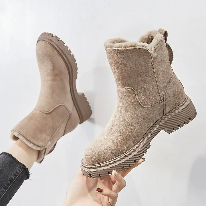 Women's Boots Lug Sole Zip Style Casual Footwear