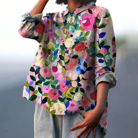 Caroline - Elegant Floral Blouse