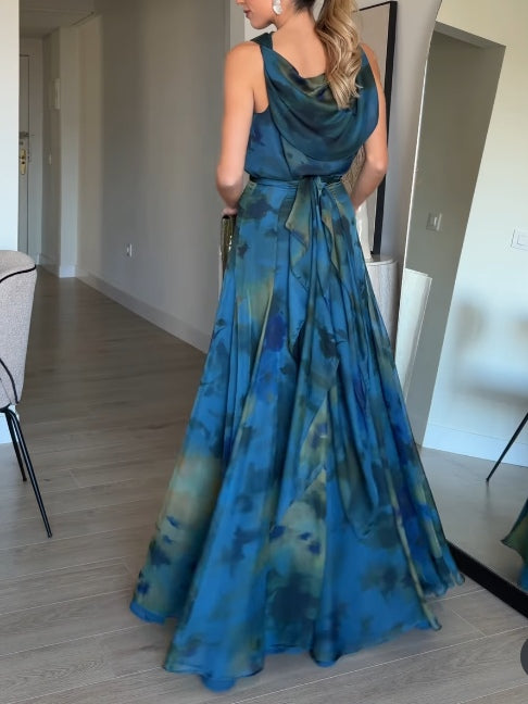 Sienna Tie-Dye Chiffon Tank Top & Skirt Set