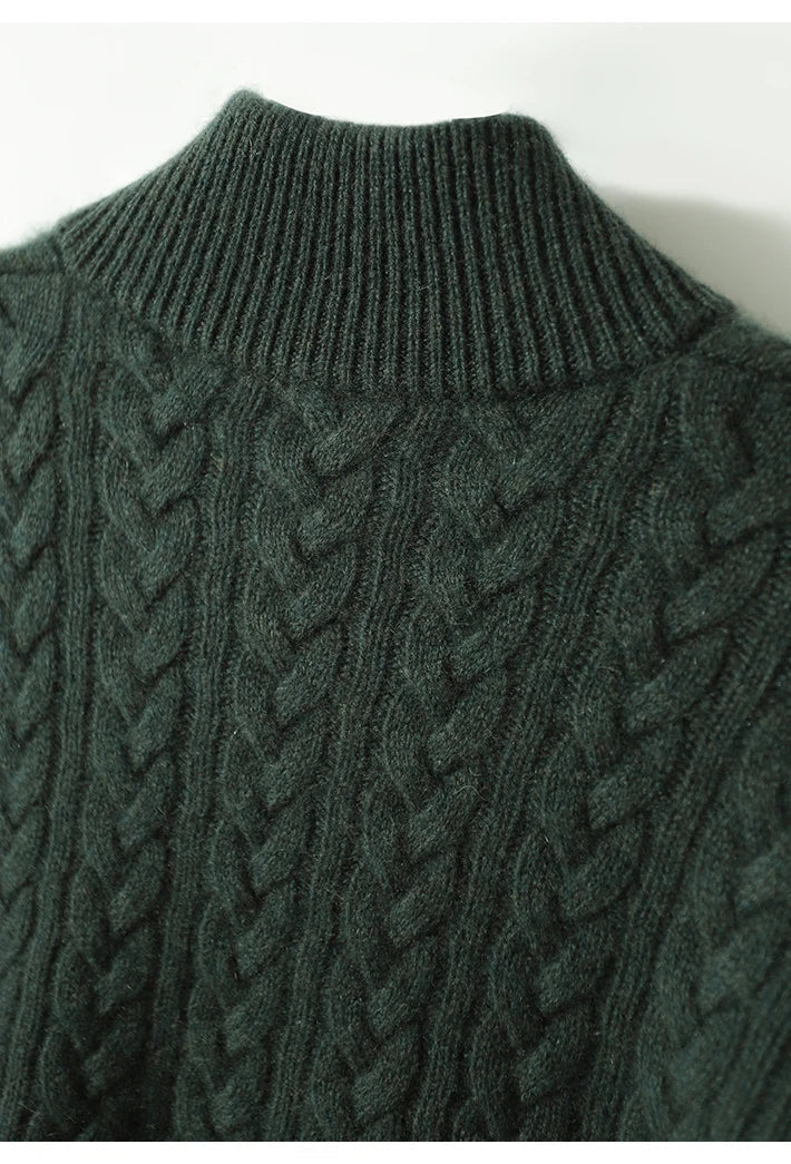 Nathalia | Button-Up Cable Knit Sweater for Women