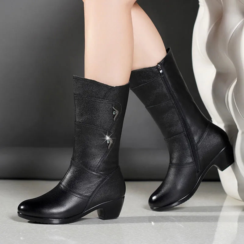 Women's Knee-High Side Zip Boots