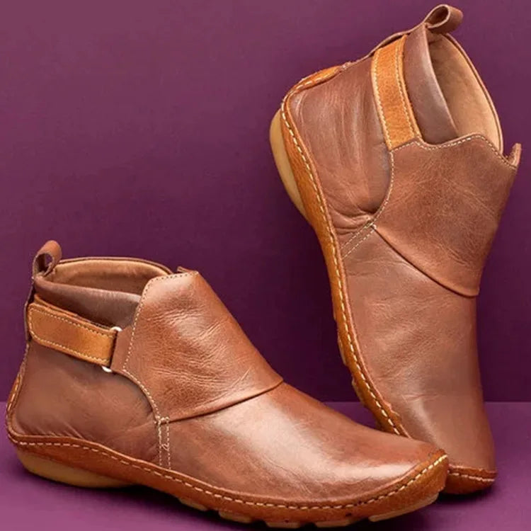 Aiza - Elegant Leather Ankle Boots
