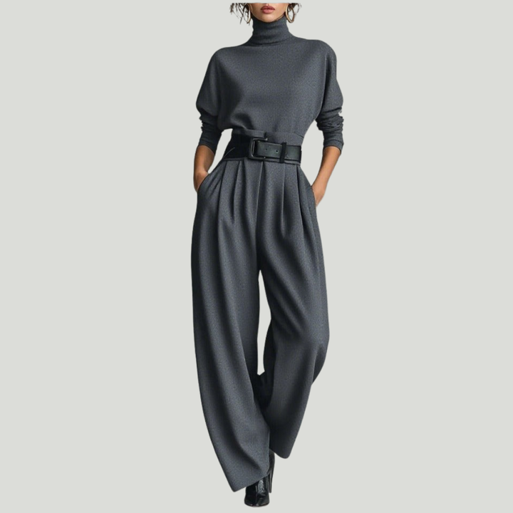JULIET -Turtleneck & Straight Leg Pants Set