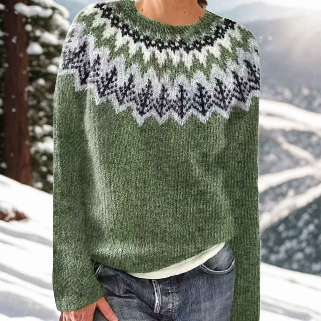 Odessa | Warm Sweater with Classic Winter Details