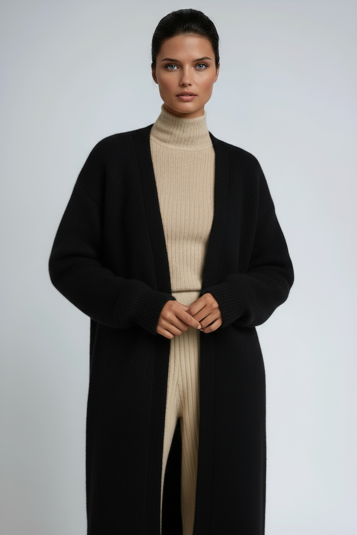 Women's Long Cardigan Open Front Longline Duster Coat