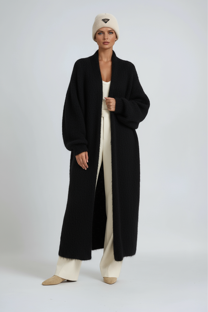 Women's Long Cardigan Open Front Longline Duster Coat
