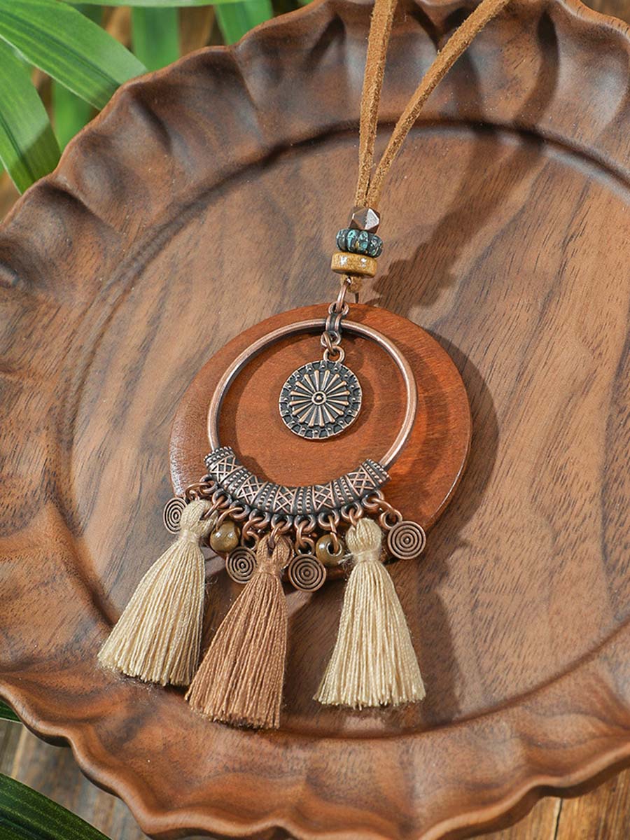 Isabella Bohemian Tassel Necklace Earrings Set