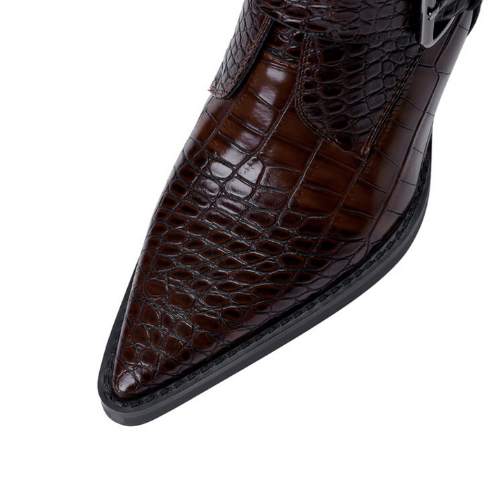 Women's Ankle Boots | Textured Upper Buckle Design | Casual Footwear