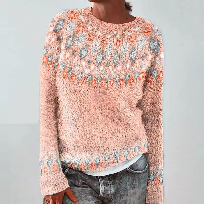 Elowen | Warm Sweater with A Classic Woven Pattern