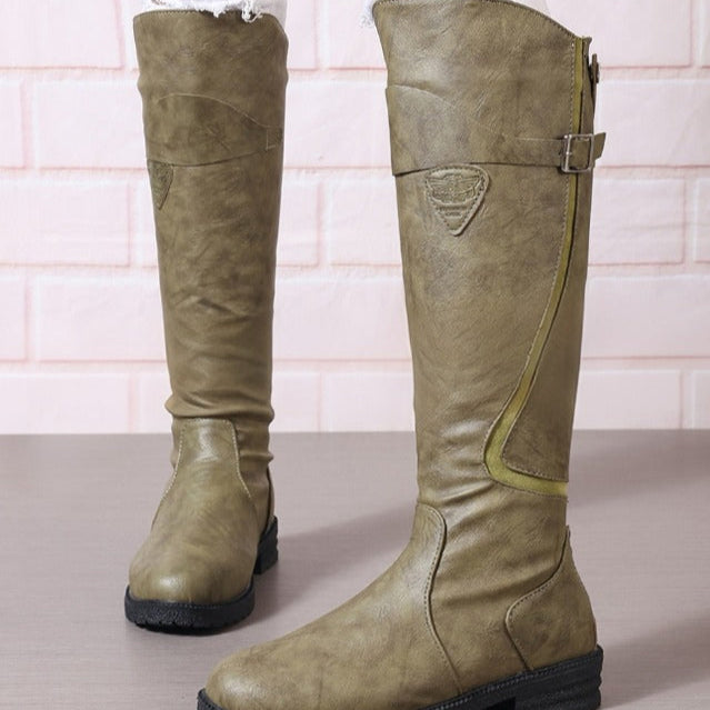 Women's Knee High Flat Heel Boots
