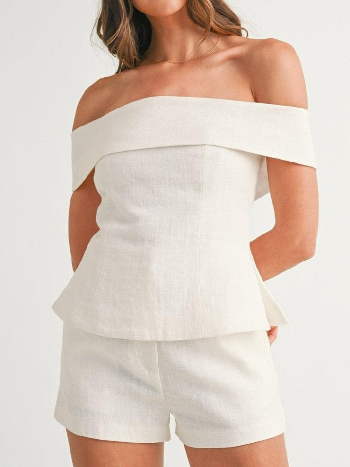 Liam White Cotton and Linen Two-piece Suit