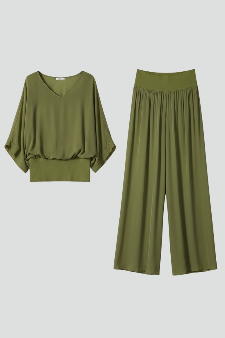 Florencia | Wide-Leg Chiffon Set for Women