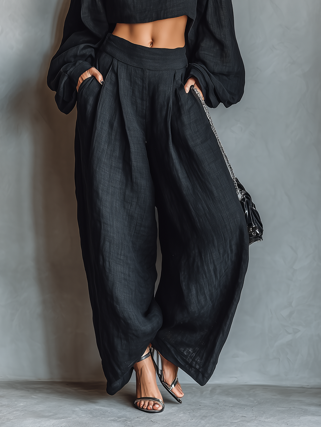 Serena Off-the-Shoulder Top and Wide-Leg Pants Set
