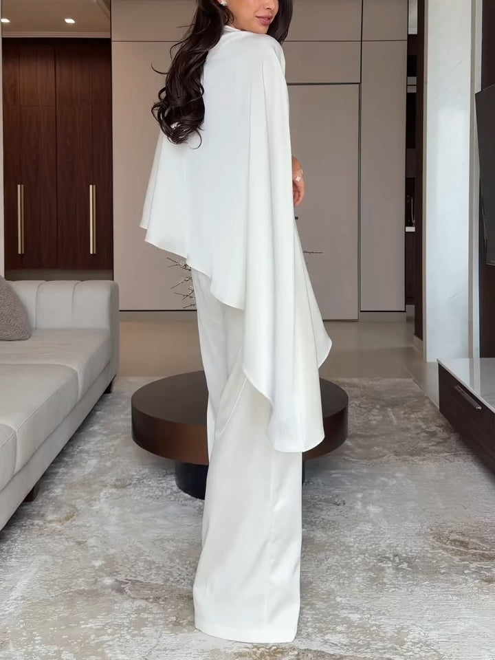 Samantha Satin Top and Pants Set