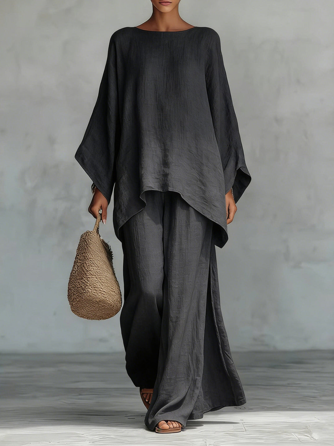 Lila Flowy Top and Pants Set