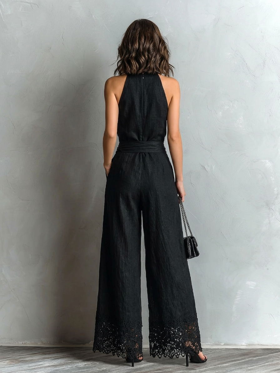 Lila Halter Neck Vest Set