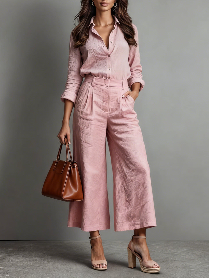 Sofia Linen Capri Set