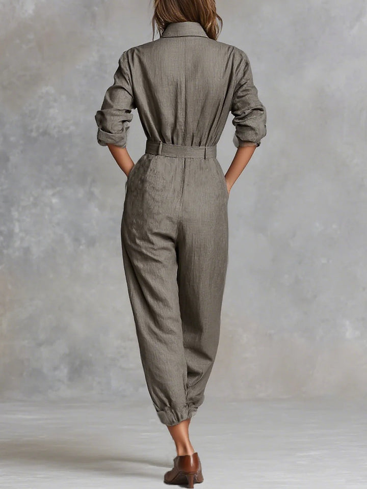 Liam Cotton and Linen Jumpsuit