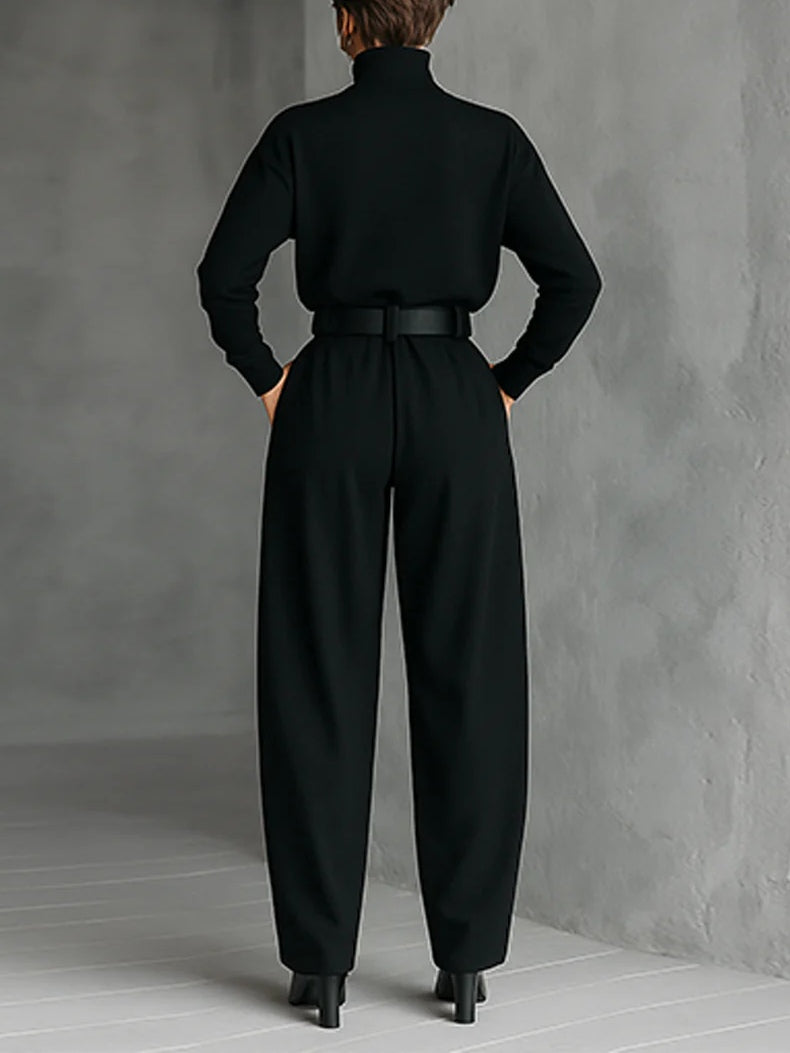 Lisa | High-Neck Wide Leg Jumpsuit Set for Women