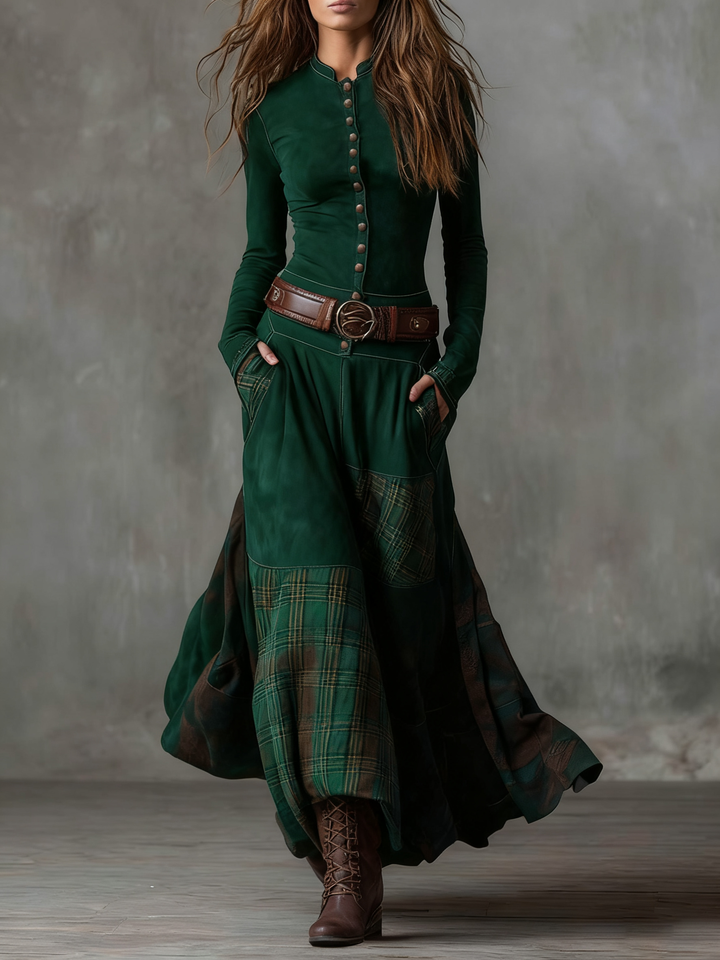 Fiona | Elegant Vintage Maxi Dress