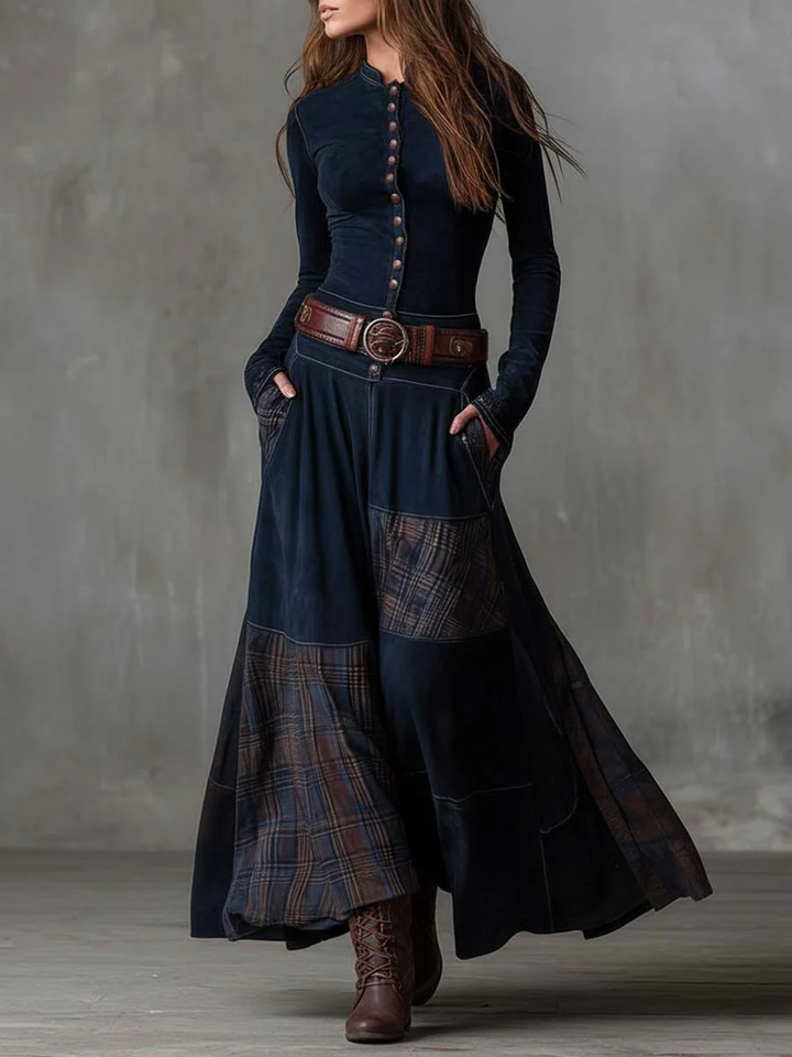 Michelle | Suede Dress with Belt