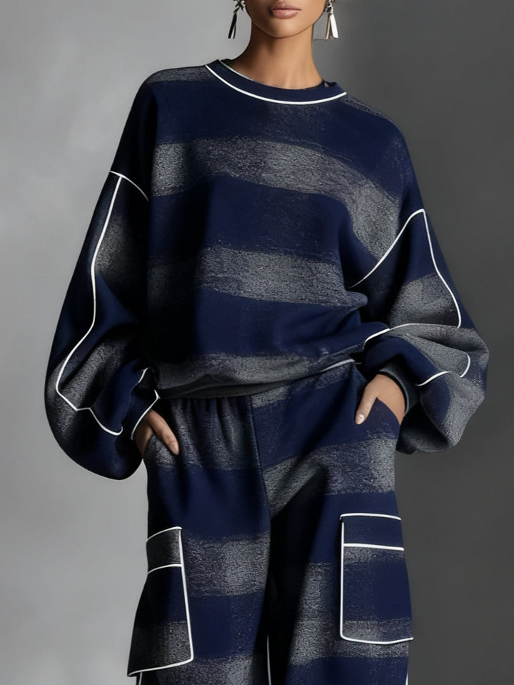 Avery Plaid Sweatshirt and Pants Set