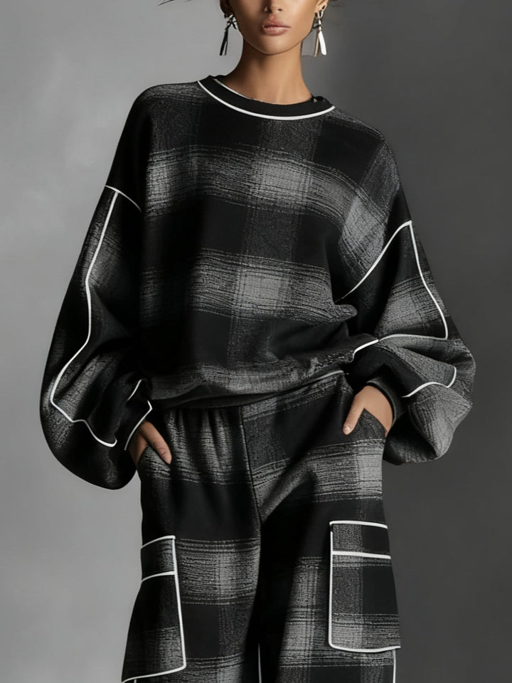 Grayden Plaid Sweatshirt and Pants Set