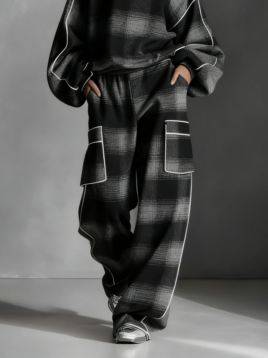 Grayden Plaid Sweatshirt and Pants Set