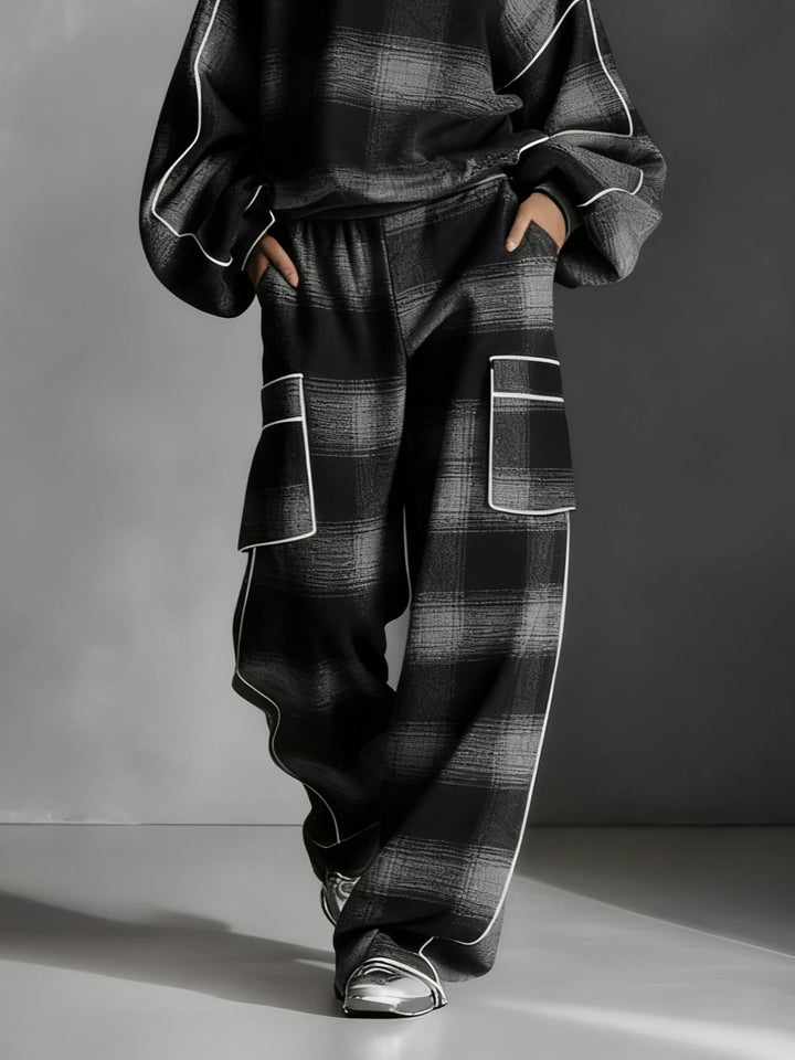 Grayden Plaid Sweatshirt and Pants Set