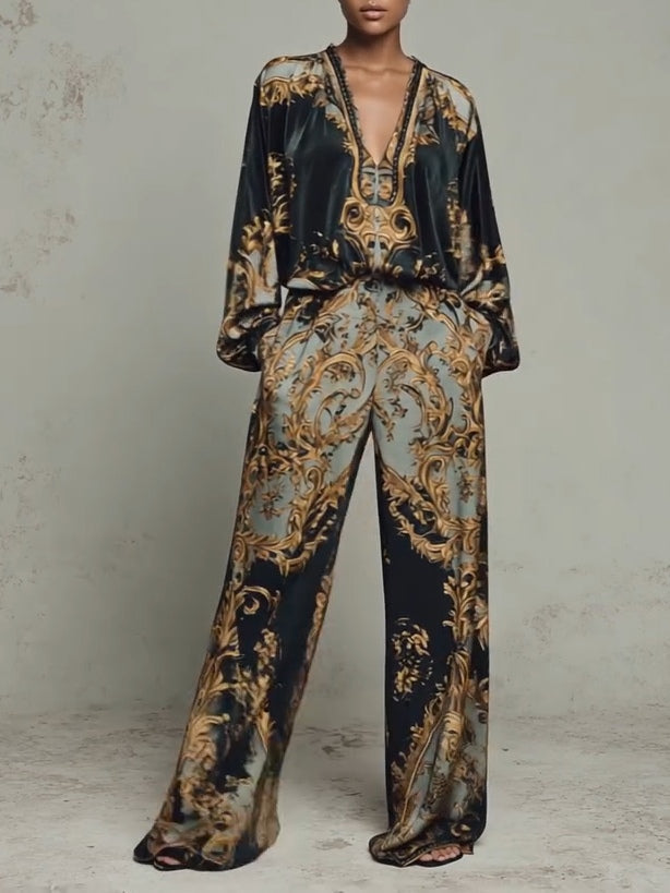 Isabella Baroque Floral Print Suit