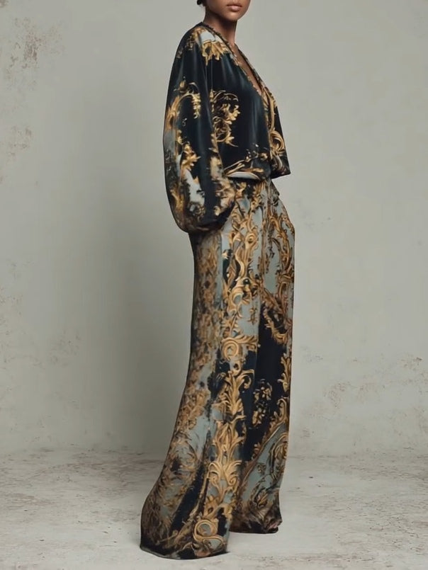 Isabella Baroque Floral Print Suit