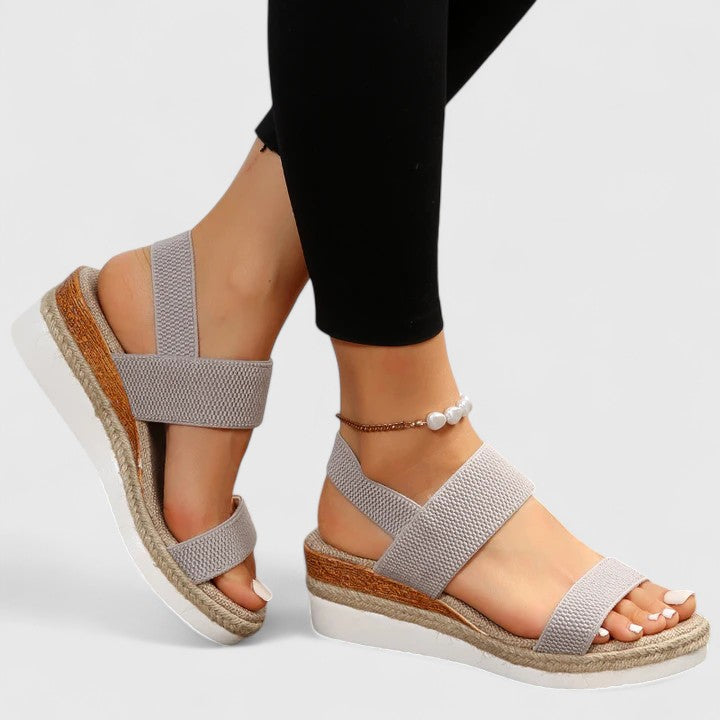 Olga | Platform Espadrille Sandals with Ankle Strap for Women