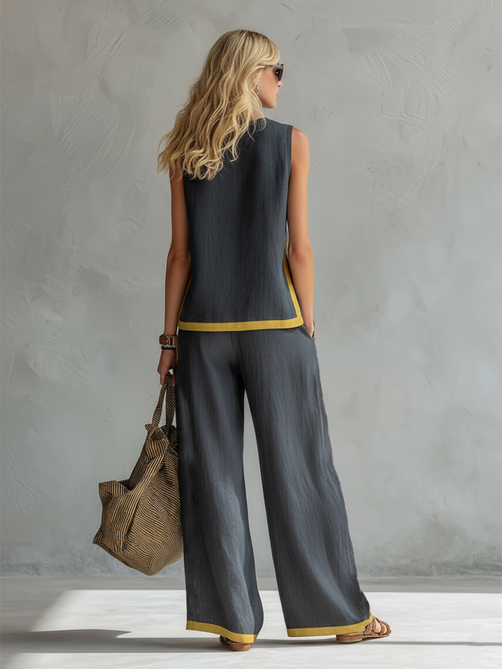Maya | Wide Leg Two-Piece Set for Women