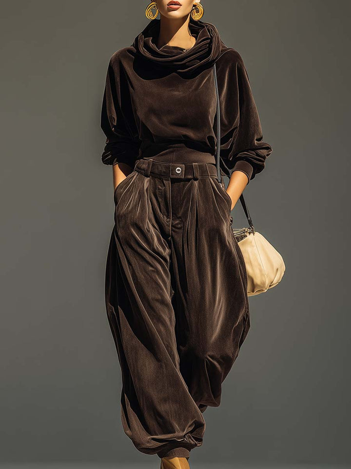 Vivienne Velvet Hoodie and Trousers Set