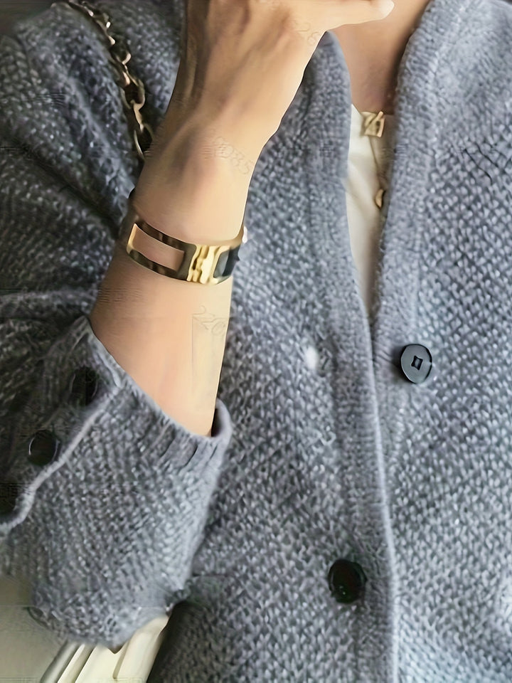 Odette | Women's Textured Knit Stand Collar Cardigan Jacket
