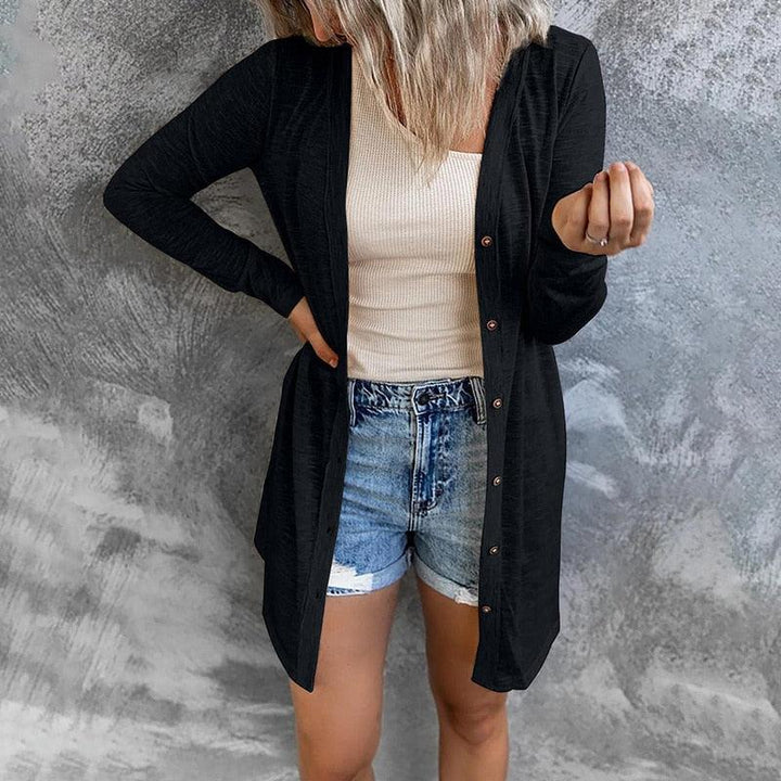 Wilhelmina | Women's Lightweight Longline Button-Front Cardigan