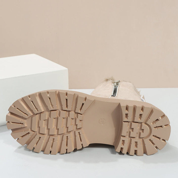 Anastacia | Suede Slip-On Ankle Boots with Fleece Lining for Women