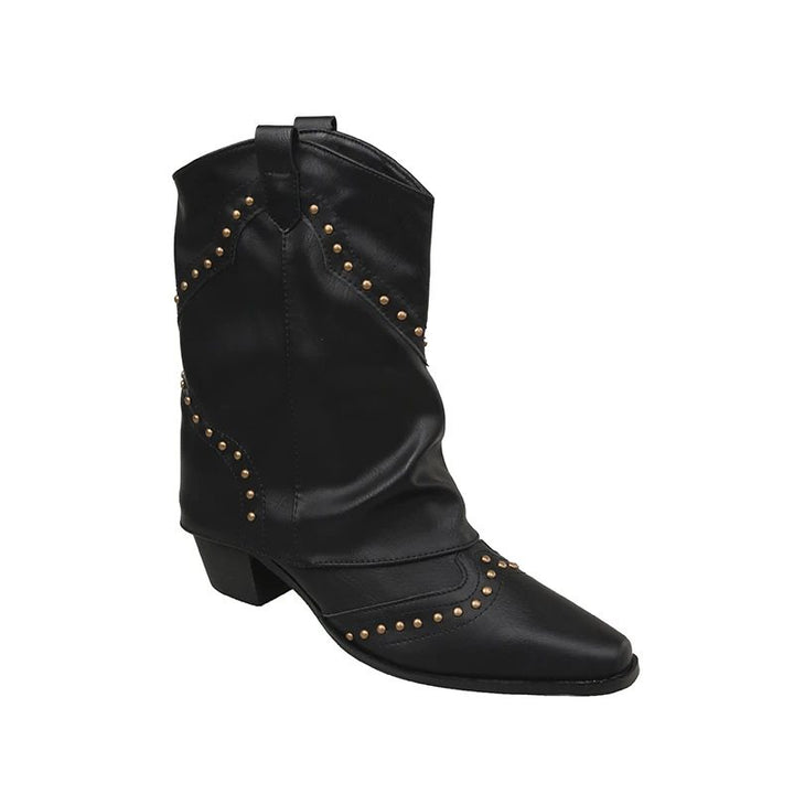 Angelica | Western Ankle Boots with Studs for Women