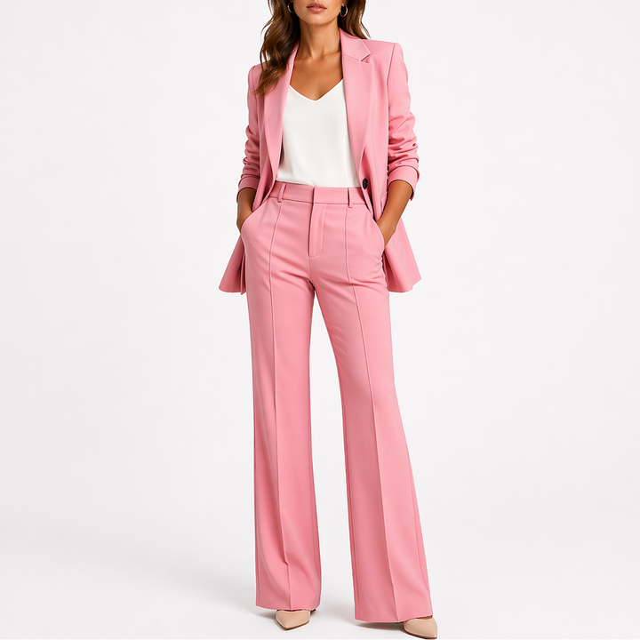 Ottoline | Straight Leg Blazer and Pants Set for Women