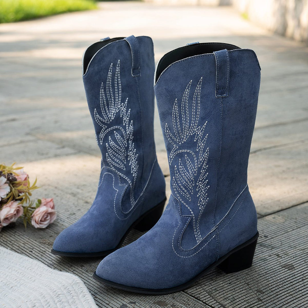Atlanta | Western Mid-Calf Cowboy Boots with Embroidery for Women
