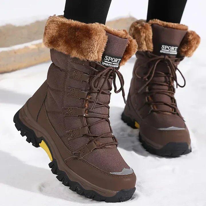 Cecile | Lace-Up Faux Fur Lined Winter Boots for Women