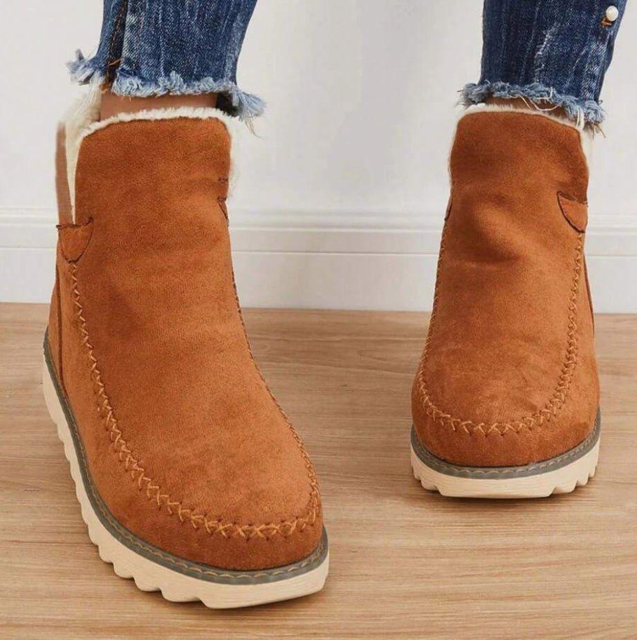 Women's Winter Boots Slip-On Lined Casual