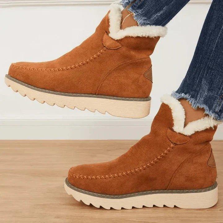 Women's Winter Boots Slip-On Lined Casual