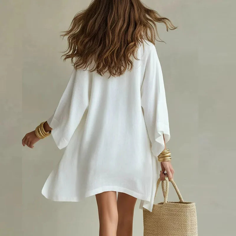 Avery | Linen Three-Piece Set with V-Neck for Women