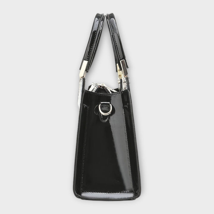 Zoey - Glossy Crocodile Pattern Handbag
