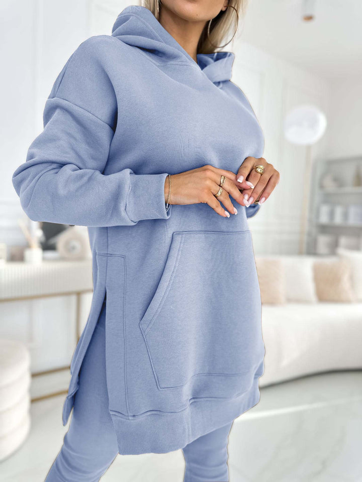 Sienna Solid Color Hoodie and Lined Leggings Set