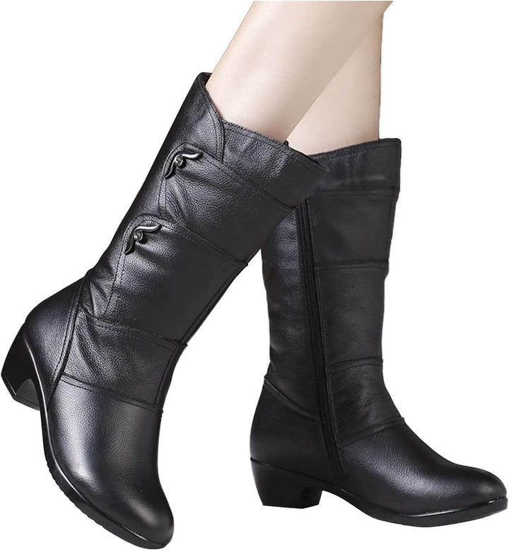 Women's Knee-High Side Zip Boots