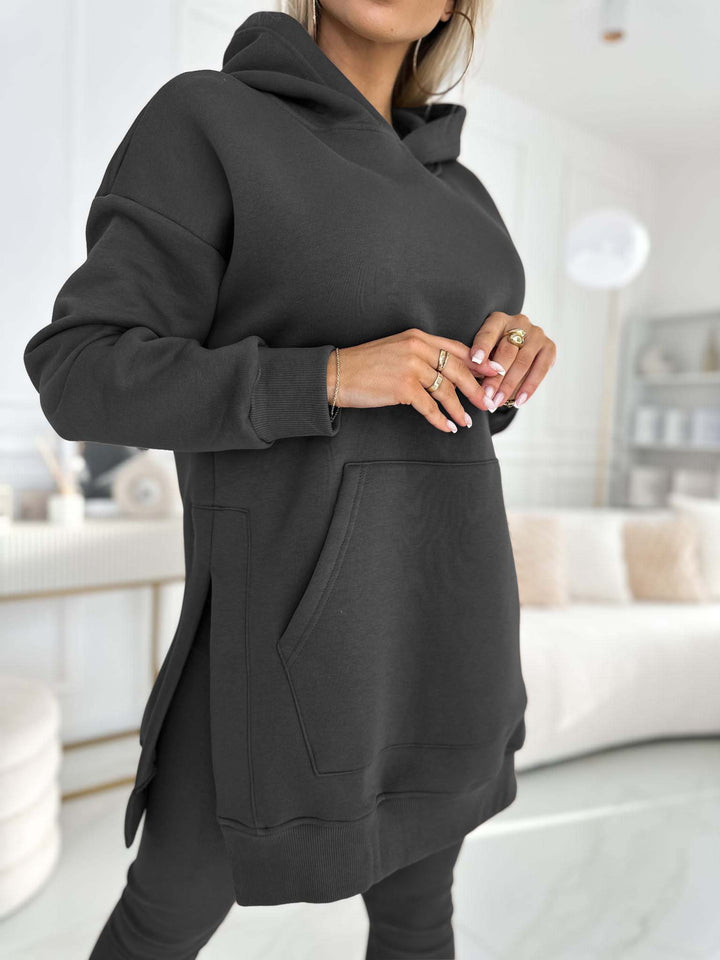 Sienna Solid Color Hoodie and Lined Leggings Set