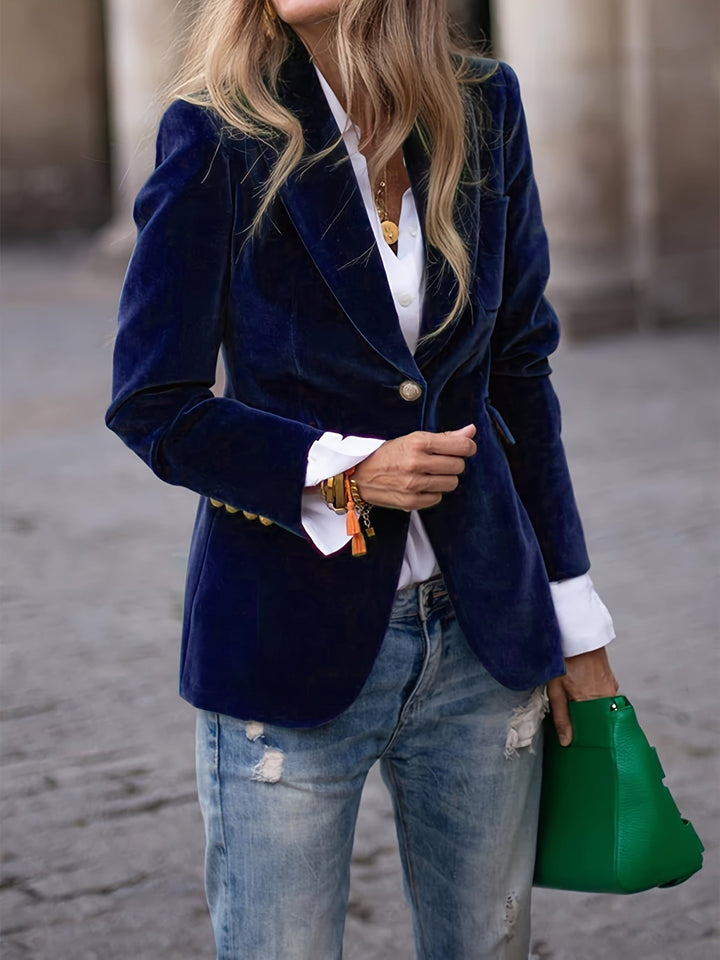 Vincent Velvet Slim-fit Suit Jacket